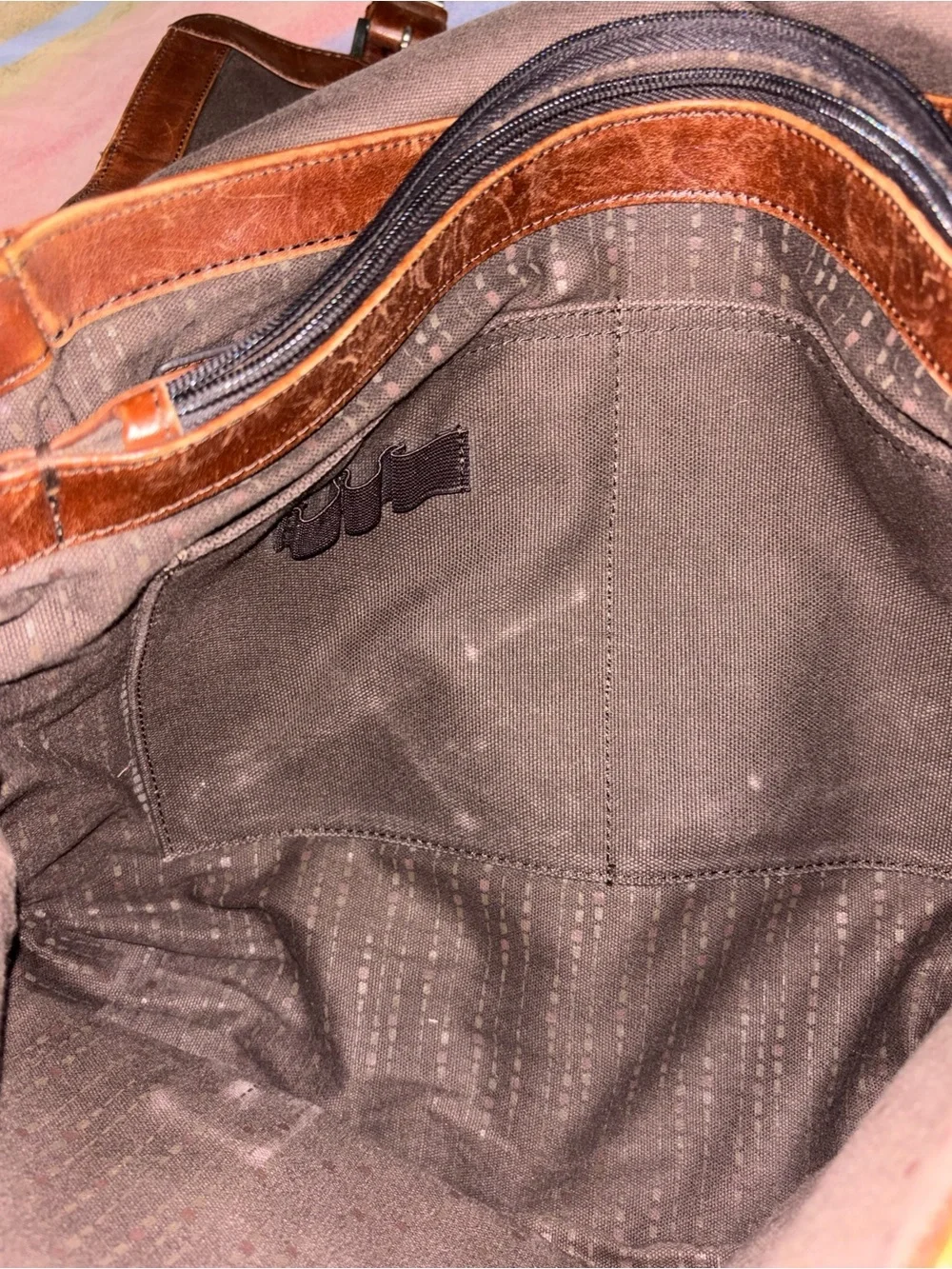Fossil Leather Messenger Briefcase Work Laptop Bag